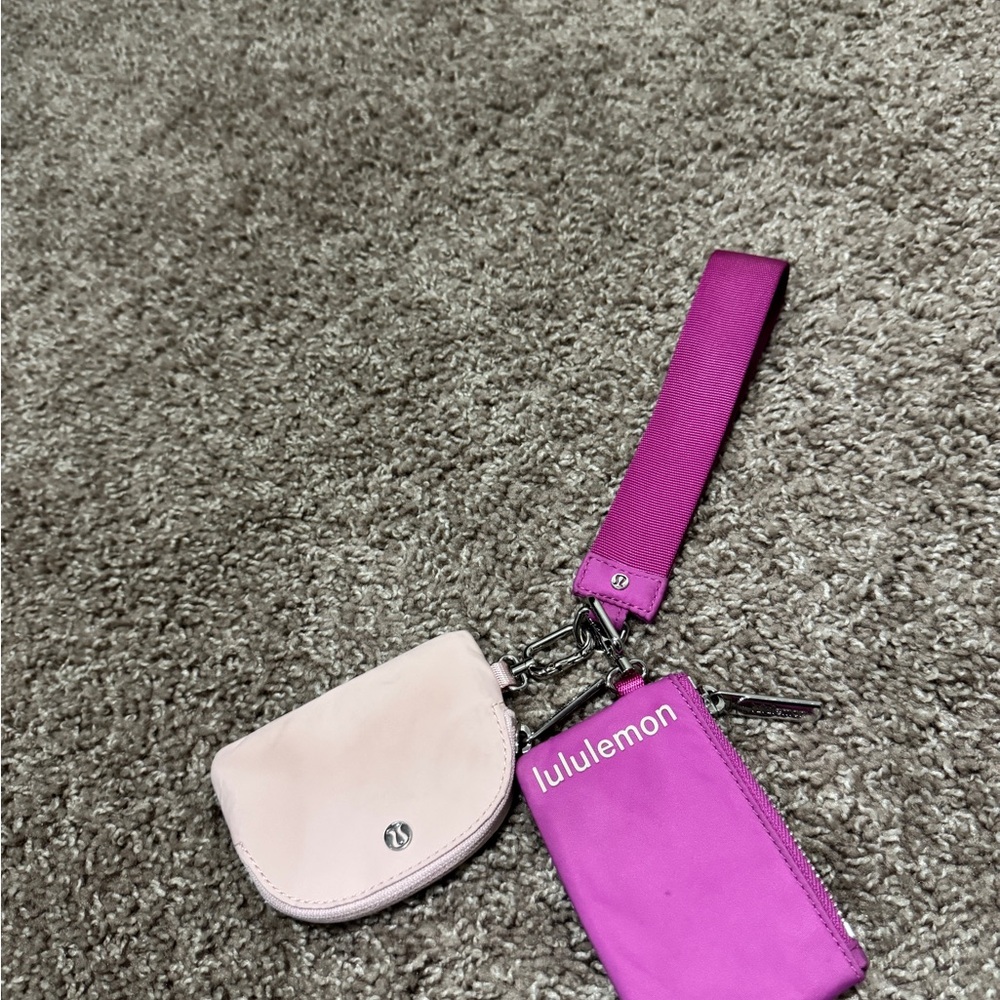 lululemon Pink Dual pouch wristlet